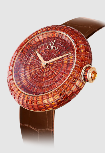 Review Jacob & Co brilliant baguette ORANGE SAPPHIRES BA534.40.BO.BO.A Replica watch